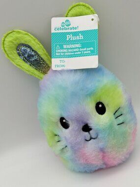 🆓FREE ITEM 🆓: Way to Celebrate 8" Oval Bunny Easter Stuffed Animal Plush Toy